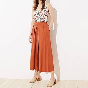 Loft High-Waisted Wide Leg Crop Pants, Petite